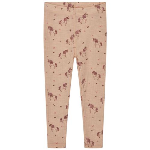 Hust&Claire Locel Mønstrete Leggings Rose Cloud 62 cm  Lyserød  62 cm  kvinde
