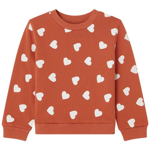 Kuling GOTS Heraklion Hjertemønstret Sweatshirt Ginger 86/92 cm  Orange.  86/92 cm  Unisex