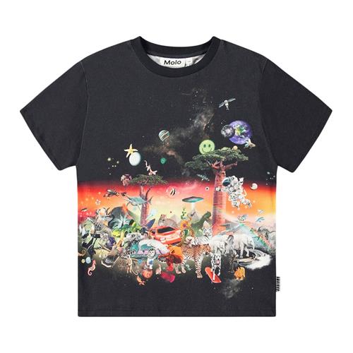 Molo GOTS Rodney T-shirt All Things 92 cm  Sort  92 cm  mand