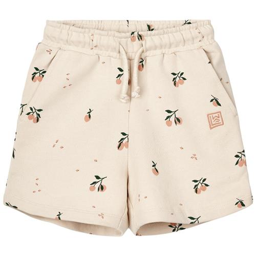 Liewood Gram Mønstret Sweatshorts Peach/Seashell 92 cm  Creme  92 cm  Unisex