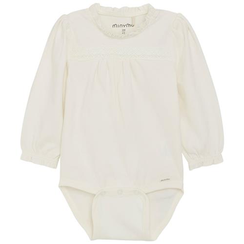 Minymo Eggnog Babybody Cremefarvet 68 cm  Creme  68 cm  kvinde