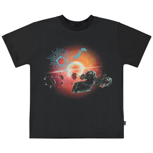 Molo GOTS Riley T-shirt Warp Speed 98 cm  Sort  98 cm  Unisex