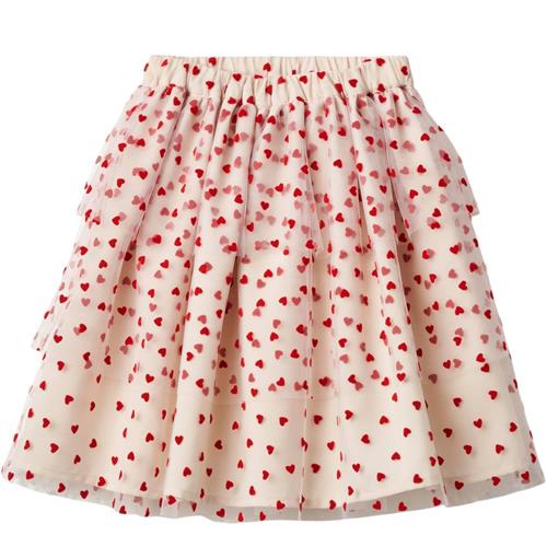 Fliink Tulle Skirt Sandshell Pompeian Red 2 Y  Beige  2 år  Unisex