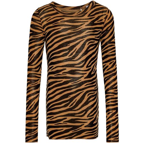 Molo Rihanna Langærmet T-shirt I Uld Flamingo Plume 134/140 cm  Brun  134/140 cm  kvinde