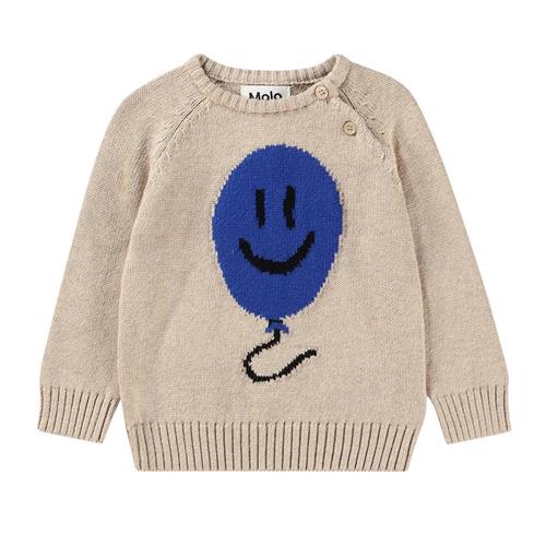Molo Bless Strikket trøje Balloon Smile 98 cm  Beige  98 cm  Unisex