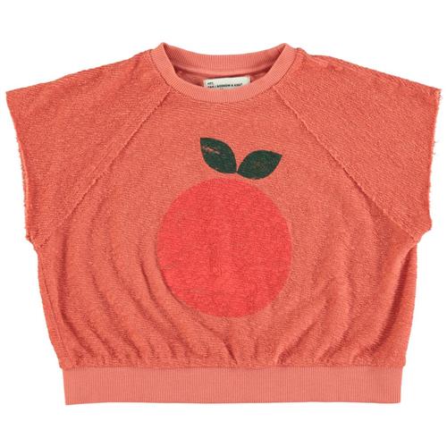 Piupiuchick Kortærmet Sweatshirt Med Tryk Terracotta 12 Months  Orange.  12 måneder  Unisex