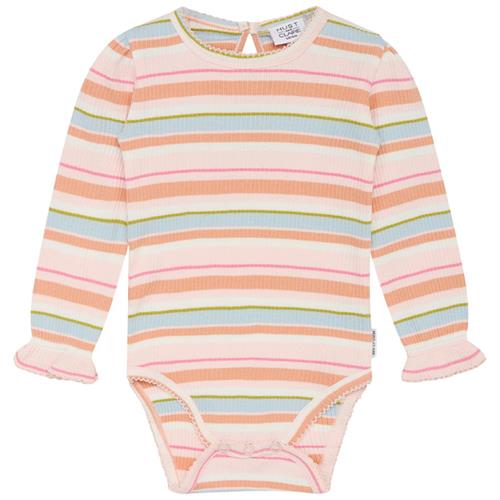 Hust&Claire Beatrix Stribet Ribbet Babybody Icy Pink 92 cm  Lyserød  92 cm  kvinde