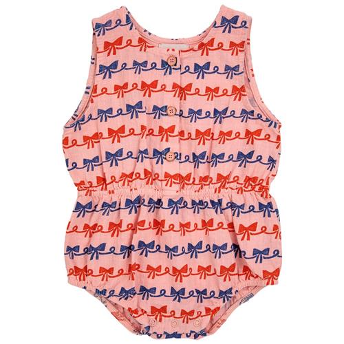 Bobo Choses Ribbon Bow Romper Lyserød 3 Months  Lyserød  3 måneder  kvinde