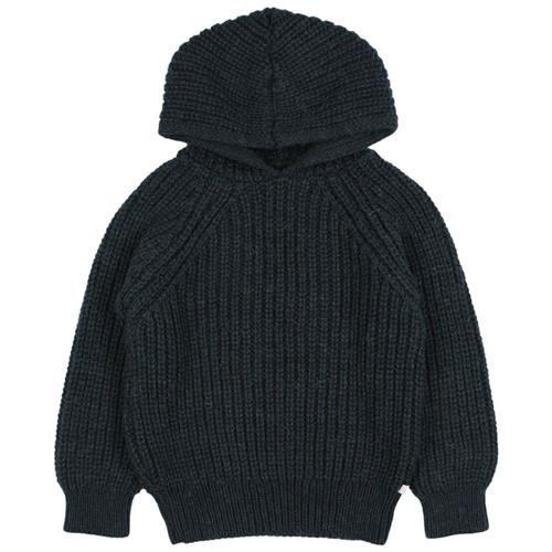 búho Strikket Hættetrøje Deep Forest 4 Y  Marineblå  4 år  Unisex