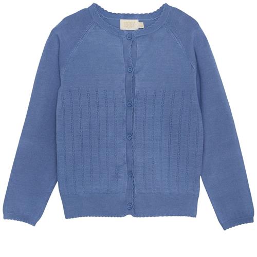 Creamie Cardigan I Pointelle Colony Blue 92 cm  Blå  92 cm  kvinde
