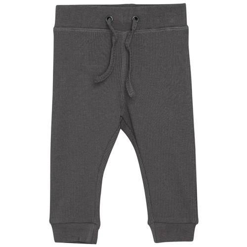 Minymo Ribbede Baby-leggings Gargoyle 80 cm  Grå  80 cm  mand
