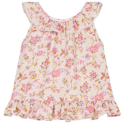 Louise Misha Zelie Tanktop Cream Bucolia Fields 8 Y  Lyserød  8 år  kvinde