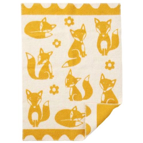 Klippan Yllefabrik Fox Tæppe Saffron One Size      Unisex
