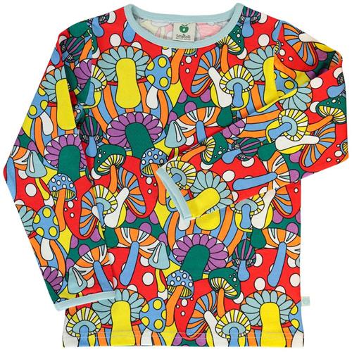 Småfolk Long-sleeved top with mushrooms  Fall Yellow 4-5 Y  Gul  4-5 år  Unisex
