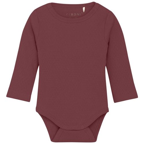 Fixoni Body LS Rib Wild Ginger Body LS Rib Baby Body Wild Ginger 62 cm  Brun  62 cm  Unisex