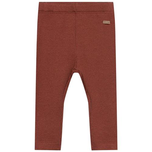 Minymo Ribbede Leggings Chutney 56 cm  Rød  56 cm  Unisex