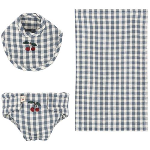 Konges Sløjd Doll Nursery Set Blue Check One Size      kvinde