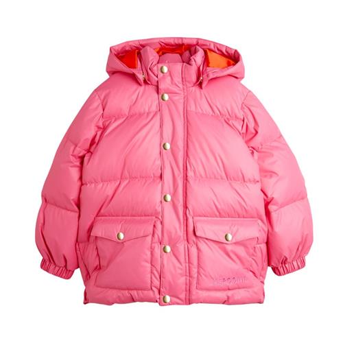 Mini Rodini Kraftig pufferjakke med hætte, pink 80/86 cm  Lyserød  80/86 cm  kvinde