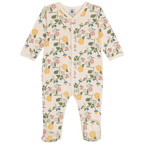 Petit Bateau Blomstret Sparkedragt Beige 6 Months  Hvid  6 måneder  kvinde