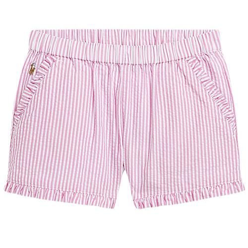 Ralph Lauren Stribet Shorts Rose SEERSUCKER-STRIPERUFFLE-SR-FFR FLAT FRONT 2604H ROSE/WHITE  Lyserød    kvinde