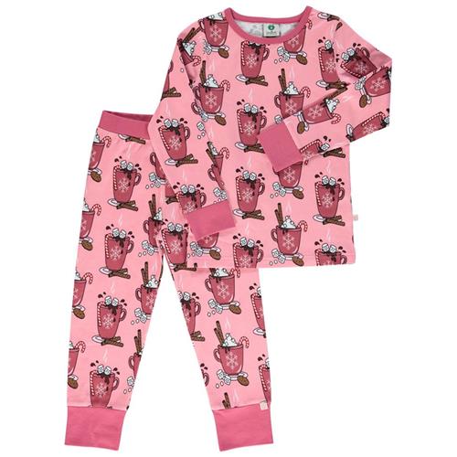 Småfolk Hot Chocolate Pyjamas Bridal Rose 3-4 Y  Lyserød  3-4 år  kvinde