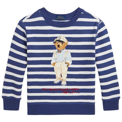 Ralph Lauren Stribet Sweatshirt Lys Navy Striped Polo Bear Fleece Sweatshirt Pf24 Light Navy Hmngway Bear  Blå    mand