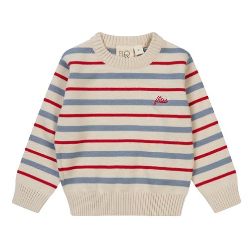 Flöss Stockholm Strikket Trøje Cloud/Multi 74 cm  Beige  74 cm  Unisex