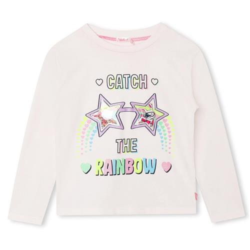 Billieblush Langærmet T-shirt Med Tryk Cremefarvet 2 Y  Creme  2 år  kvinde