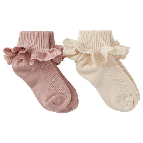 Buddy & Hope 2-pak GOTS Adina Strømper Lyserøde 20-23 EU  Lyserød  20-23 EU  kvinde