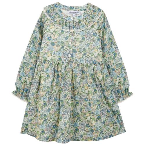 Tartine et Chocolat Kjole med blomsterprint Celadon 6 Y  Grøn  6 år  kvinde
