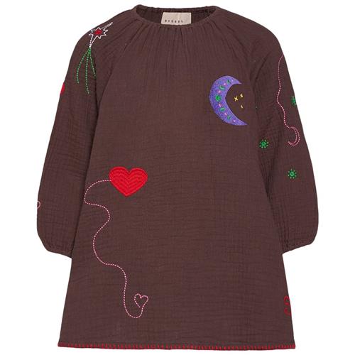 Sissel Edelbo Karin Mini Kjole Chocolate Brown 5-6 Y  Brun  5-6 år  kvinde