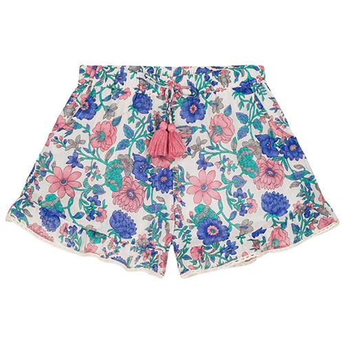 Louise Misha Vallaoid Shorts Blue Summer Meadow 7 Y  Blå  7 år  kvinde