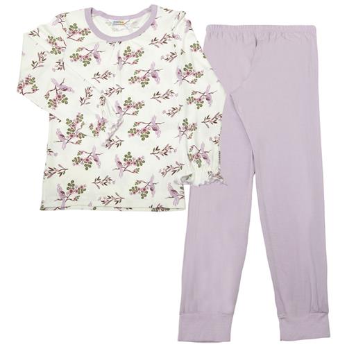 Joha Mønstret Pyjamas Hvid 110 cm  Lyserød  110 cm  kvinde