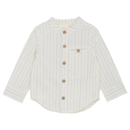 EnFant GOTS Stribet Skjorte Eggnog 74 cm  Creme  74 cm  mand