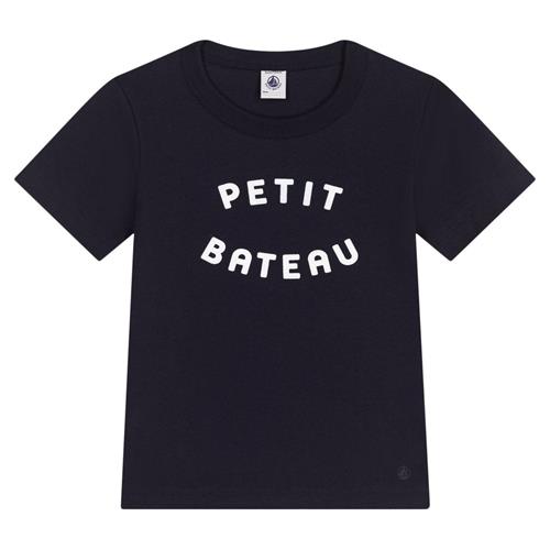 Petit Bateau Logo T-shirt Navyblå 10 Y  Marineblå  10 år  mand