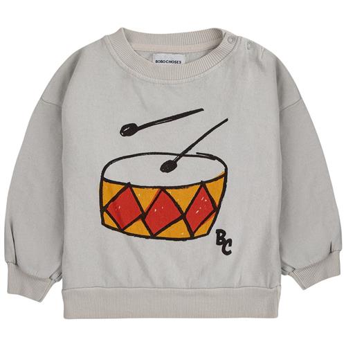 Bobo Choses Play The Drum Baby Sweatshirt Beige 6 Months  Beige  6 måneder  Unisex