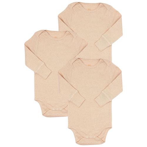 Copenhagen Colors 3-pak Babybodyer Beige Melange 80 cm  Beige  80 cm  Unisex