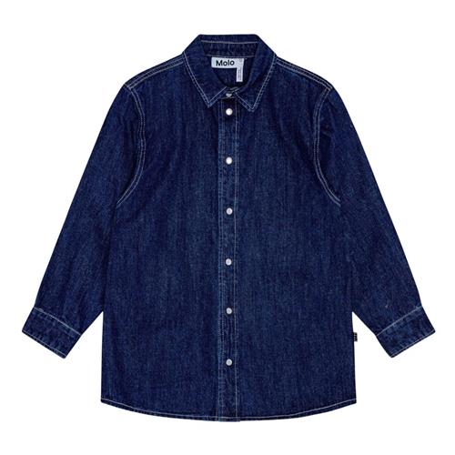 Molo Rain Skjorte Oceanic Denim 110/116 cm  Marineblå  110/116 cm  mand