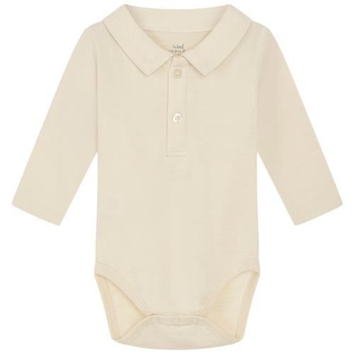 Hust&Claire Caldur Polo Baby Body Ecru 62 cm  Creme  62 cm  mand