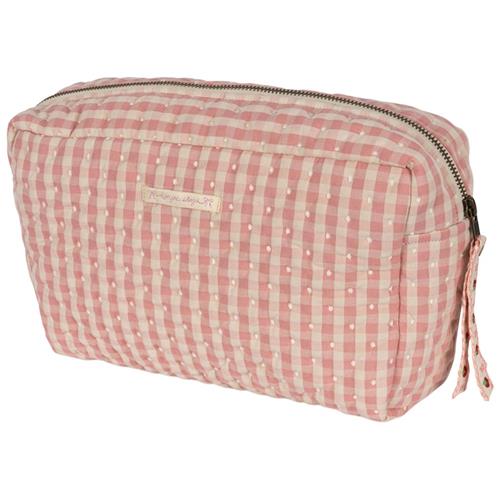 Konges Sløjd Seersucker Big Toiletry Bag Powder Pink Check One Size      Unisex