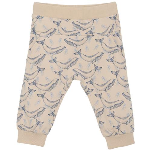 EnFant GOTS Mønstret Babybukser Cement 80 cm  Beige  80 cm  mand