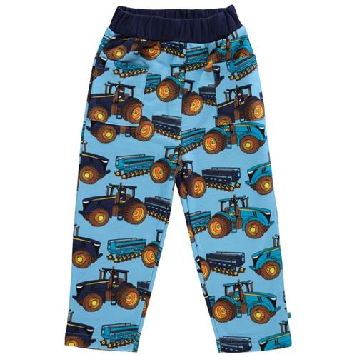 Småfolk Mønstret Sweatshorts Med Traktorer Blue Grotto 1-2 Y  Blå  1-2 år  Unisex