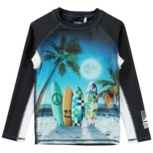 Molo Neptune UV-trøje Sunset Surfer 122/128 cm  Sort  122/128 cm  Unisex