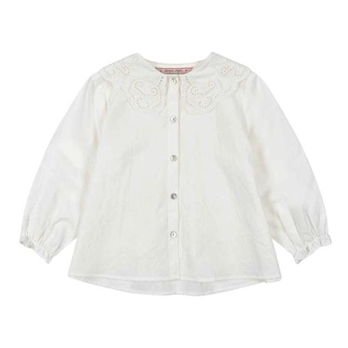 Konges Sløjd Rilo Collar Shirt Optic White 7-8 Y  Hvid  7-8 år  kvinde
