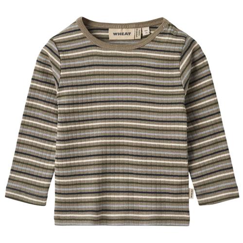 Wheat Langærmet T-shirt Stig Multi Stripe 92 cm  Creme  92 cm  mand
