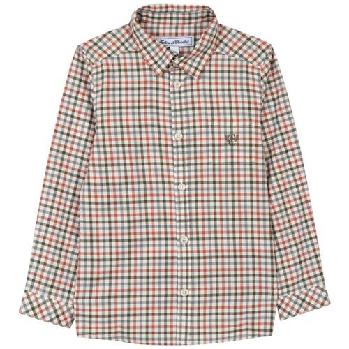 Tartine et Chocolat Gingham Skjorte Multifarvet 6 Y  Grøn  6 år  mand