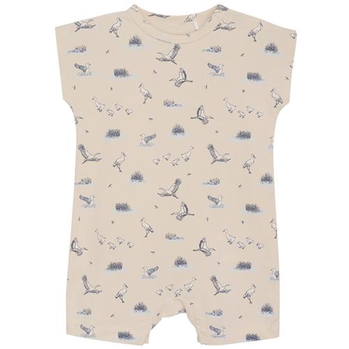 Fixoni GOTS Mønstret Romper Tapioca 56 cm  Beige  56 cm  Unisex