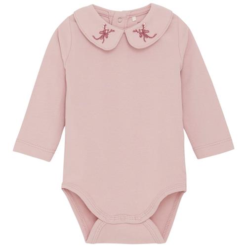 Fixoni Body LS w. Collar Pale Mauve Mauve baby body pale mauve 62 cm  Lyserød  62 cm  Unisex
