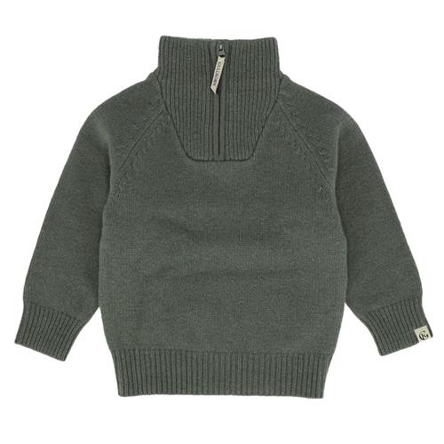 Gullkorn Design Norefjell Wool Sweater Matte Green 134/140 cm  Grøn  134/140 cm  Unisex