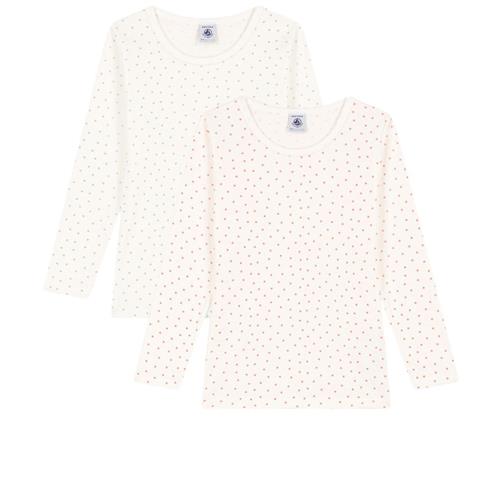 Petit Bateau 2-pak T-Shirter Cremefarvede 10 Y  Creme  10 år  kvinde